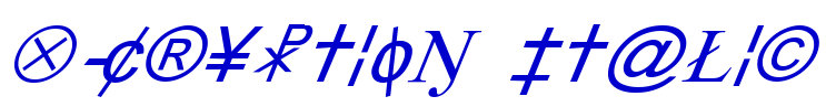 X-Cryption Italic шрифт